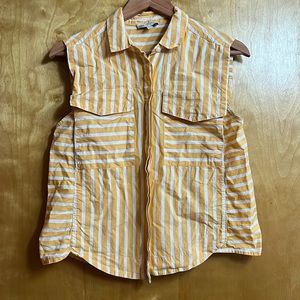 Habitual striped shirt, orange and white, pockets, M